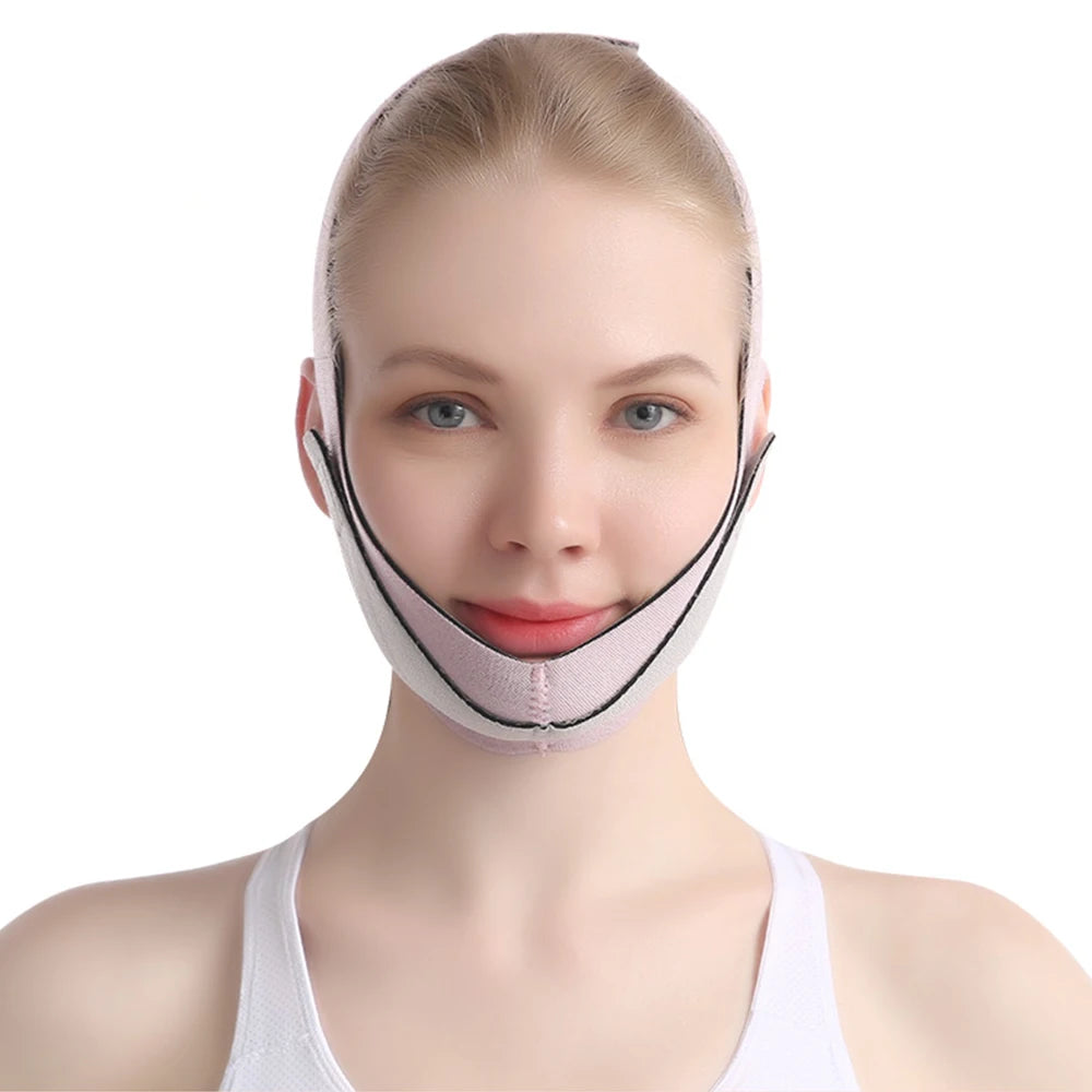 EMS Face Slimming Bandage V Line Face Shaper Women Chin Cheek Lift Up Belt Facial Massager Strap Face Skin Care Tools Beauty