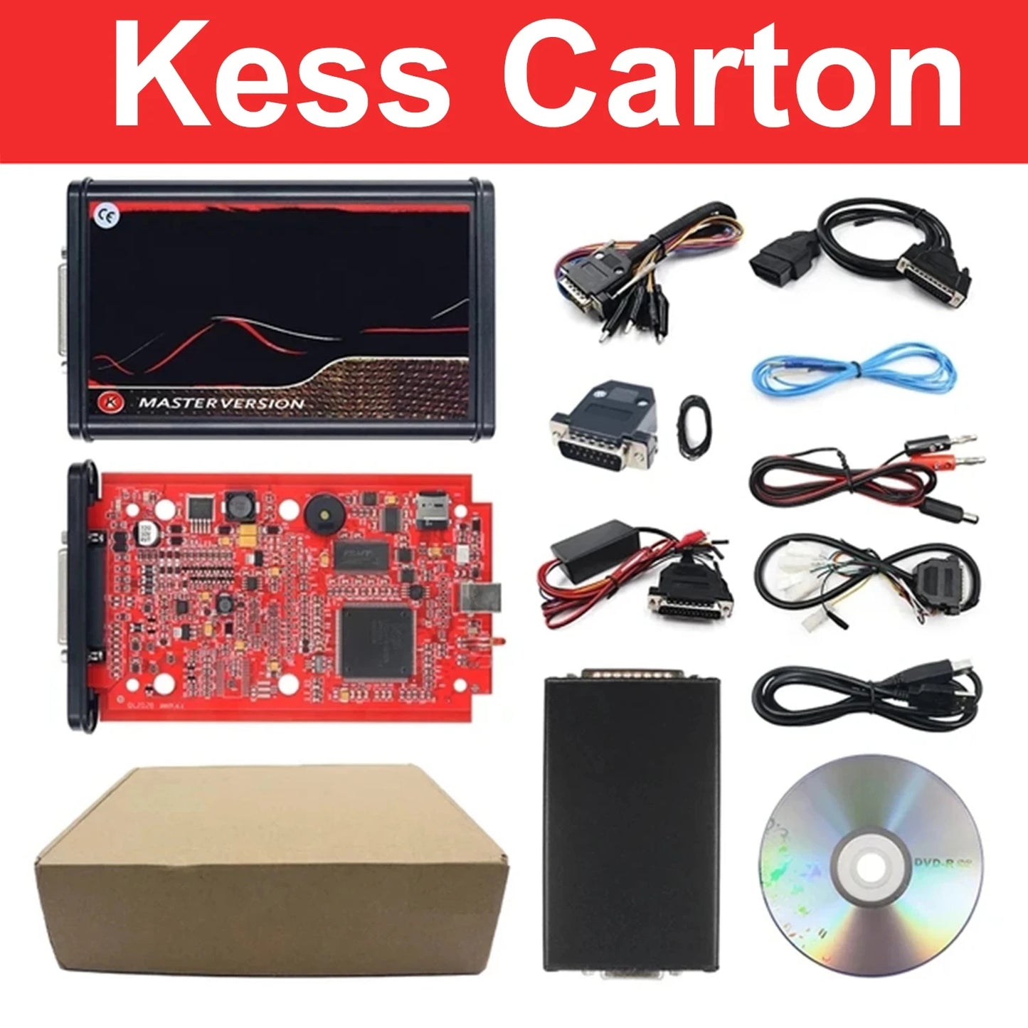 Kess Ktag Ecu programmer Kess V2 V5.017 Online 2.80 EU Red KTAG 7.020 2.25 ECU Chip Tuning Unlimited Repair Kit Complete Toolbox