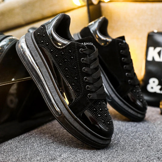 Men's Air Cushion Shining Sneakers Men Running Fashion Casual Shoes Gold Mens Shoes Comfortable Sport Shoes Zapatillas Hombre