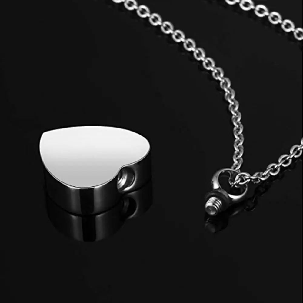 Cremation jewelry for ashes pendant necklace Stainless steel silver heart ashes urn necklace keepsake commemorates human