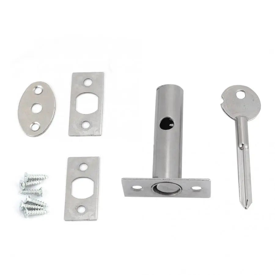Iron Pipe Well Lock Hardware Pipe Tube Well Lock for Fireproof Door Escape Aisle Lock Stainless Stee Concealed door