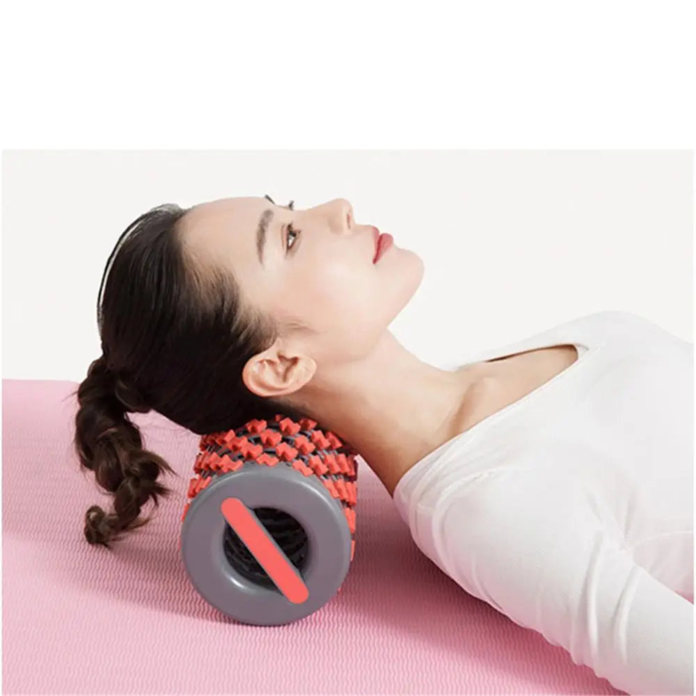 Adjustable Yoga Column ABS Massage Roller, Portable Yoga Brick for Leg, Back Muscle Axis, Relaxation, 13.3-35cm, THANKSLEE
