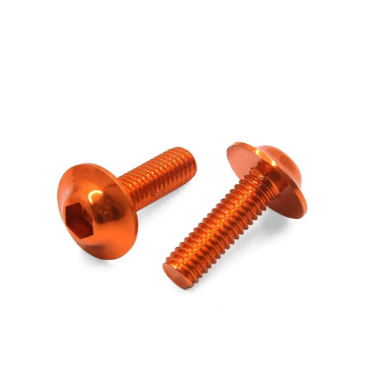 X Autohaux M6x20mm Orange Hexagon License Plates Fairing Bolts Screw Nut 6/8/15/20pcs Universal For Motorcycle Scooters