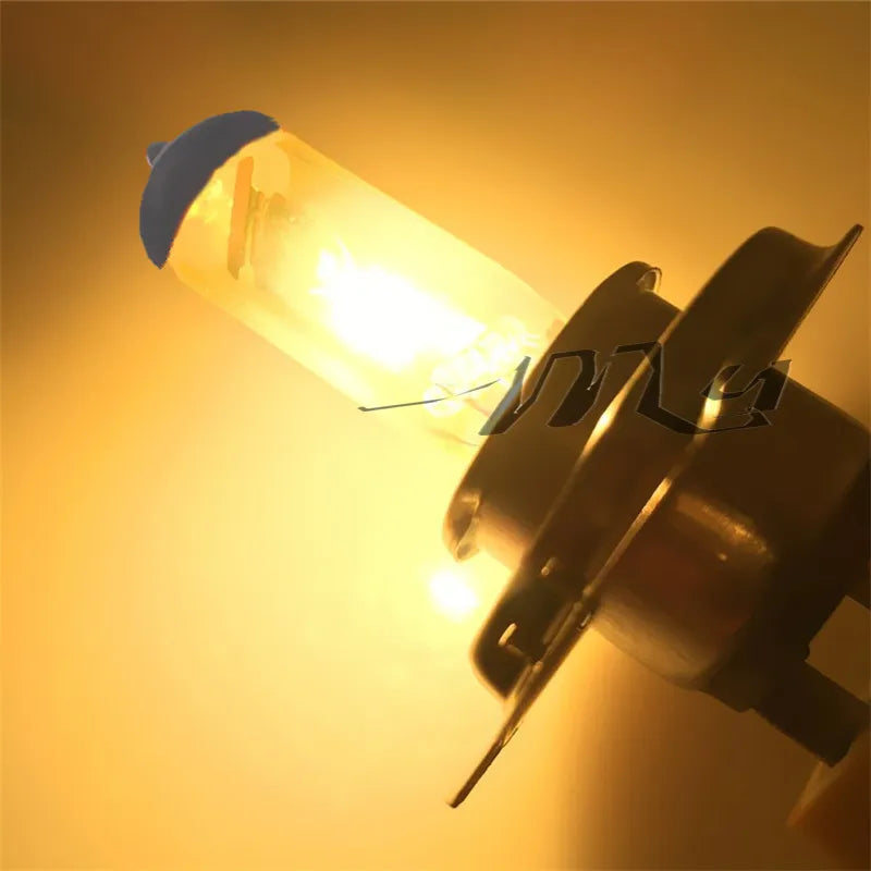 H4 12V 100W /90W 4300K Yellow P43t Fog Halogen Bulb light running Head Lamp car styling car light source parking day
