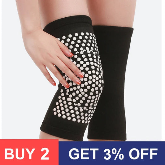 1 Pcs Self Heating Knee Elbow Brace Support Pads Dot Matrix Kneepads Tourmaline Sleeve for Arthritis Joint Pain Relief Recovery