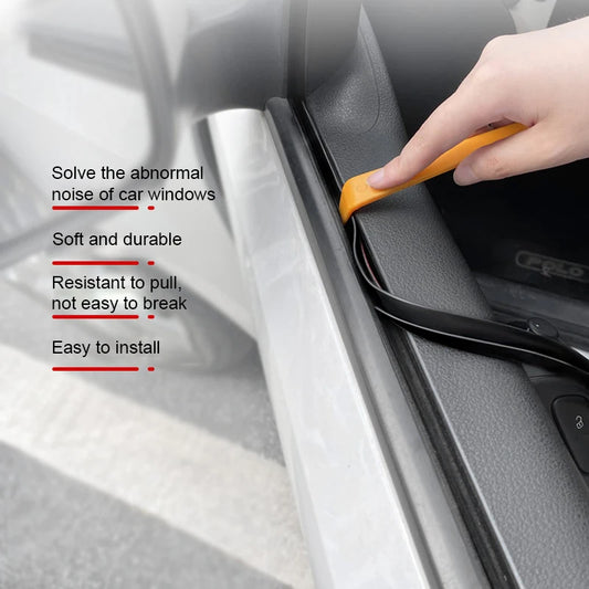 V Type Car Glass Window Seal Strip Auto Rubber Sealing Elastic Band Noise Insulation Trim For Mercedes W204 W210 AMG Bmw E36 E90