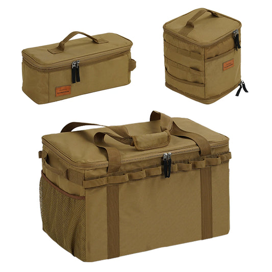 Oxford Cloth Camping Storage Handbag Waterproof Bbq Picnic Bags Reusable Cookware Carrier Organizer for Family Bbq Travel Supply