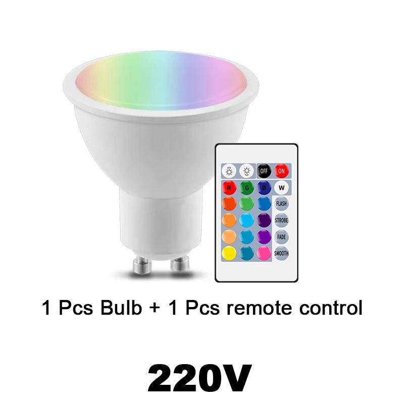 LED infrared remote control RGBW GU10 AC110V 220V 6W 24 key remote control dimming color lights suitable for party bars
