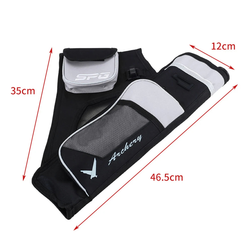 Arrow Bag Oxford Cloth Arrow Quiver 3 Tubes Single Shoulder Bag for Bow Arrow Archery Hunting Shooting Accessories