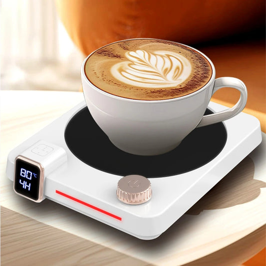 110V/220V Coffee Cup Heater Electric Mug Heater Constant Temperature 9 Gear Settings Keep Milk Tea Warm Heating Pad Coaster