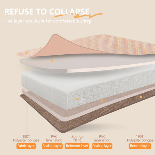 BISINNA Outdoor Self-inflating Mattress Camping Inflatable Sleeping Pad Splicable Ultralight Air Mat for Travel Hiking Picnic