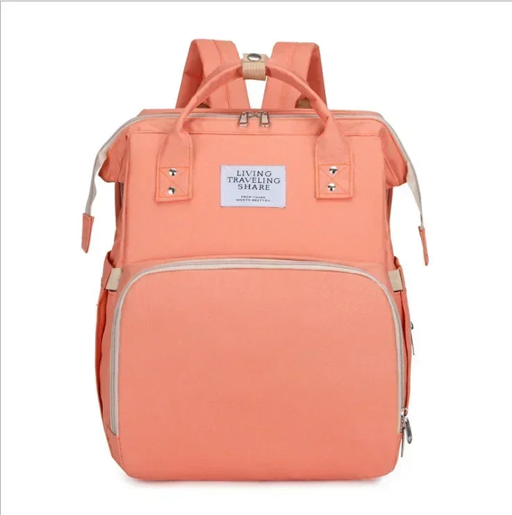 Portable Mommy Baby Diaper Bag Backpack Changing Pad Fashion Backpack USB Interface Babies Bags Station