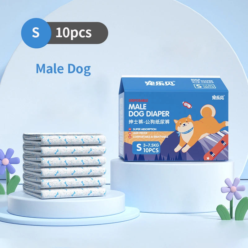 Female Dog Diaper Super Absorption Pet Menstrual Physiological Pants Leakproof Nappies Pants Breathable Puppy Short Dog Supplies