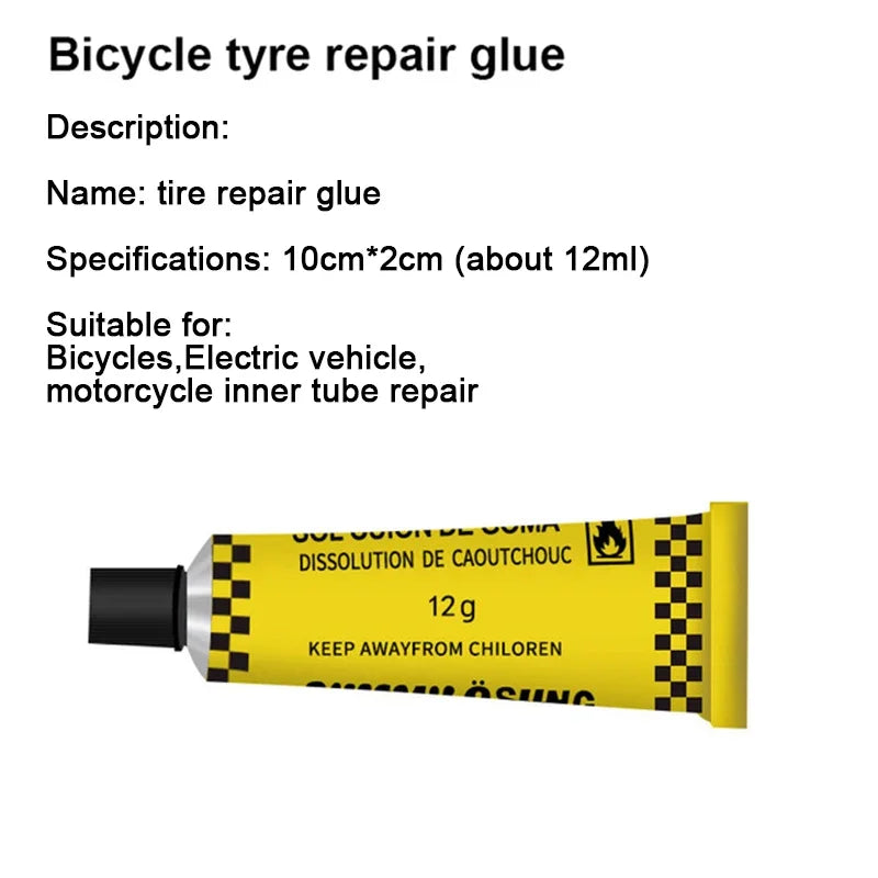 Motorcycle Bicycle Tire Repairing Glue Inner Tube Tire Repair Glues Single Cold Repair Glue Motorcycle Bicycle Car Repair Tool