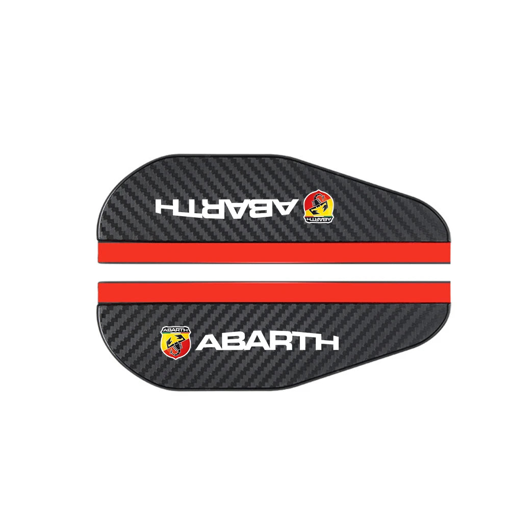 2Pc car accessoires Abarth Awnings Shelters Rearview Mirror Rain Cover Carbon Fiber Side For Fiat 500 595 124 Spider Panda Punto