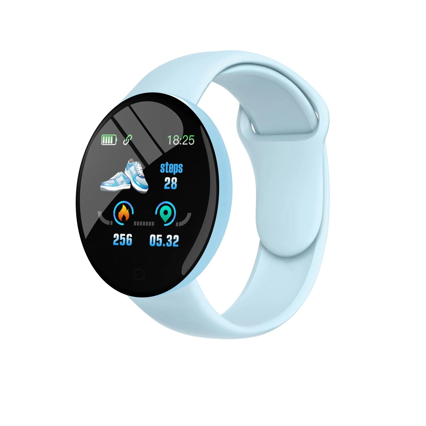 New D18 Smart Watch Heart Rate Monitor Men's Women's Smartwatch Round Fitness Digital Watches for Men Women Band Bracelet PK B41