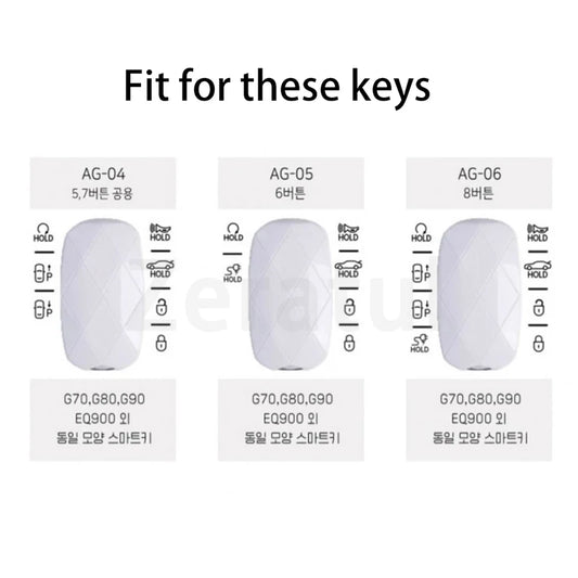 For Hyundai Genesis GV60 G90 G70 G80 EQ900 Transparent TPU Car Key Fob Case Cover Keyless Protector Auto Shell Accessories