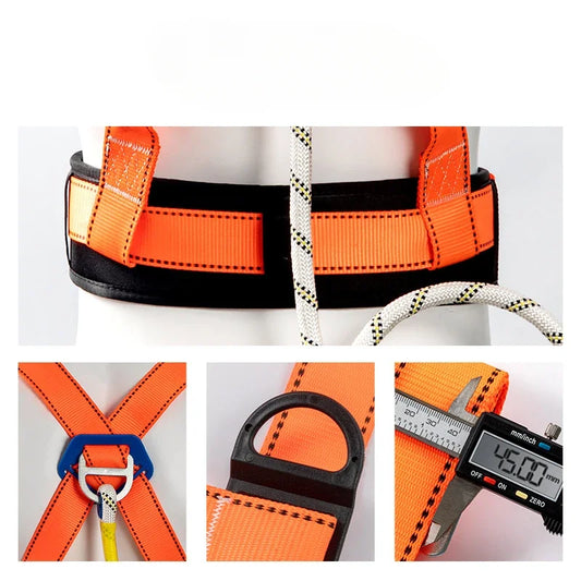 Five-Point Safety Belt Aerial Worker Outdoor Construction Protection Waist Belts Safety Electrician Belt Rescue Survival Rope