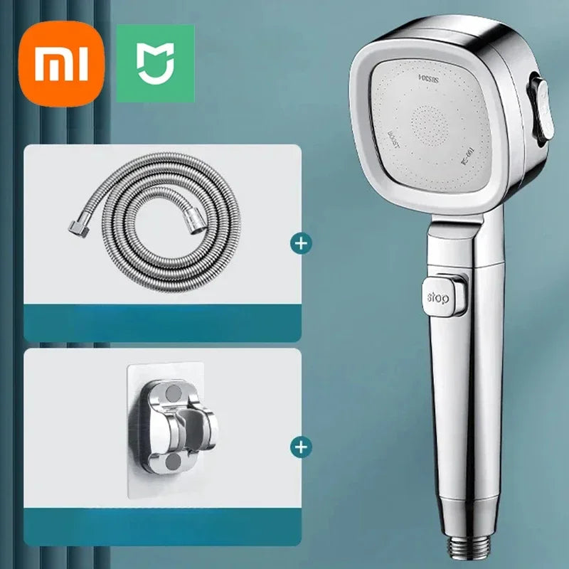 Xiaomi High Pressure Shower Head 3 Modes Adjustable Filter Shower Head Set New Smart Bathroom Shower Head Accessories Sprayer