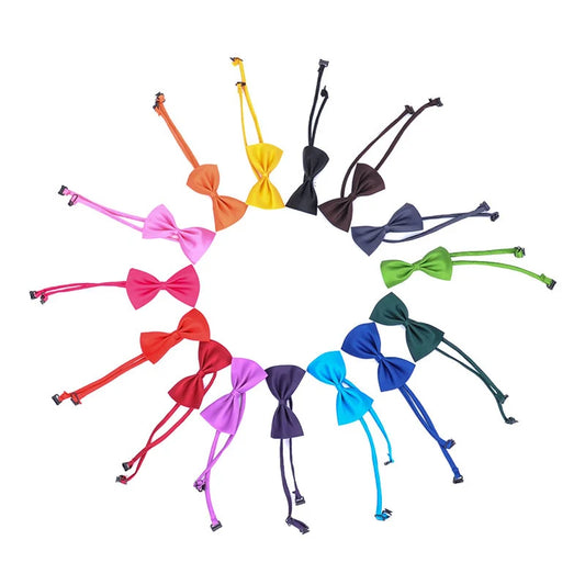 Pet Dog Cat Necklace Adjustable Neck Band Cute Bowknot Pet Care Accessories Dog Cat Striped Bow Necklace Pet Supplies