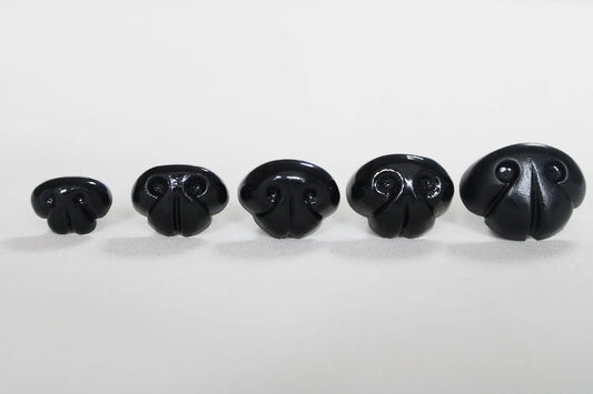 30pcs 15mm 18mm 20mm 22mm 25mm 30mm high quality black plastic safety toy dog nose with hand press washer