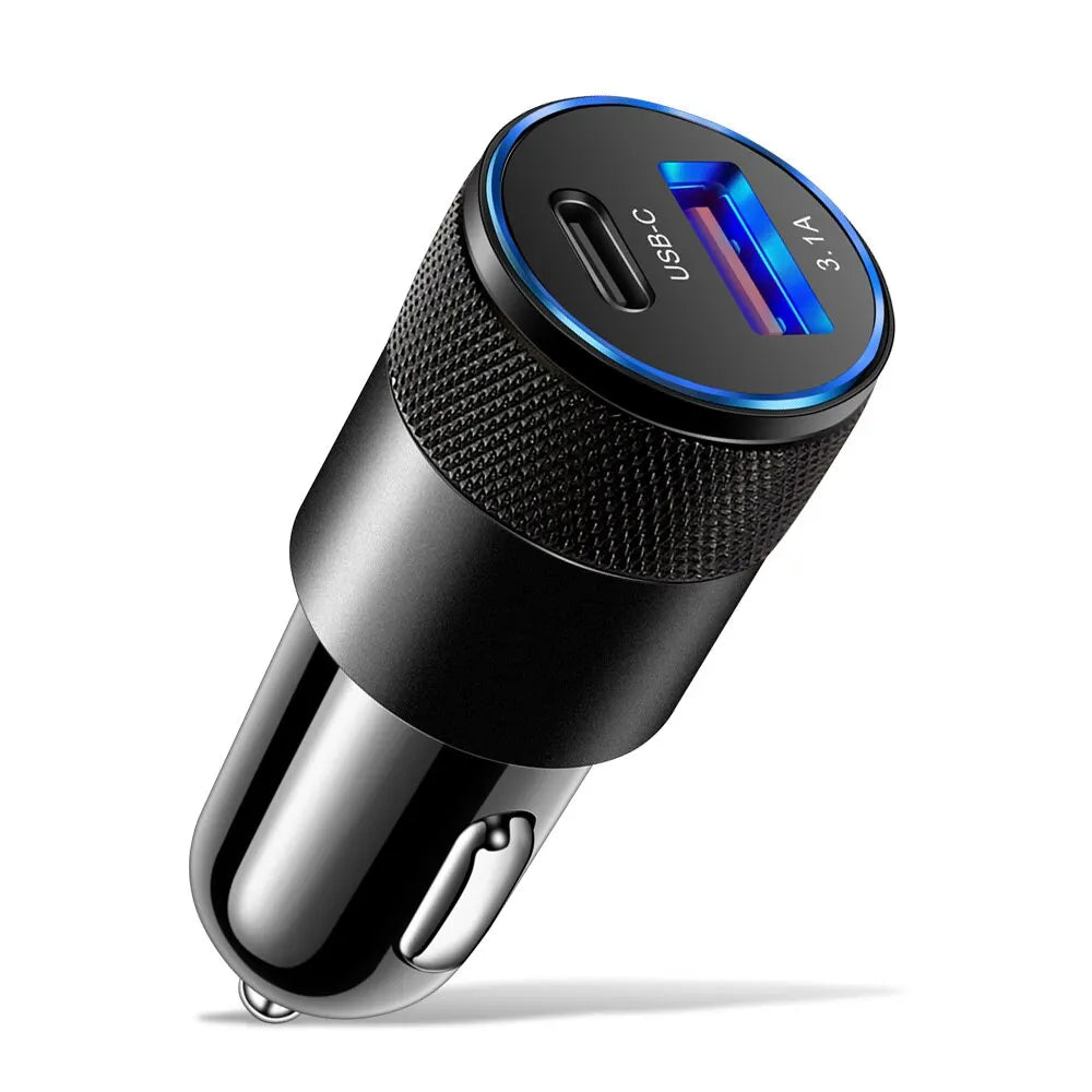 Olaf 68W PD Car Charger USB Type C Fast Charging Car Phone Adapter for iPhone 13 12 Xiaomi Huawei Samsung S21 Quick Charge 3.0