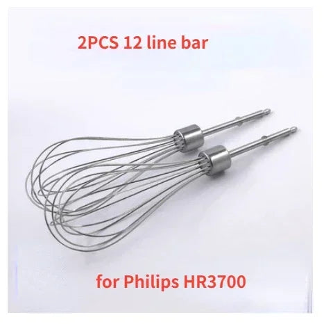 2pcs for Philips HR3700 Electric Whisk Stainless Steel Whisk Head Accessories
