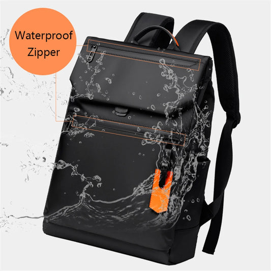 High Quality Waterproof Men's Laptop Backpack Luxury Brand Designer Black Backpack for Business Urban Man Backpack USB Charging
