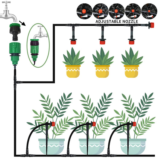 5M-60M Drip Irrigation System Plant Watering Set Watering Kits Adjustable Drippers For Irrigation Micro Garden Watering System