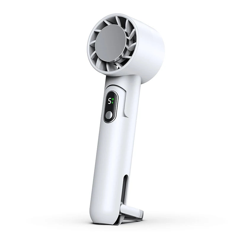 Portable Handheld Turbo Fan Folding Mini Portable Hand Fan USB Rechargeable 4000mAh Battery Electric Cooling Fan Mini Fan Cooler