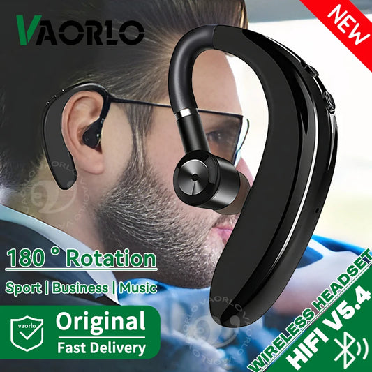 S109 Wireless Bluetooth 5.4 Universal Hook Earphone Sports Business Single Ear Headset Handsfree Headphone With Mic Smartphone