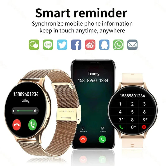 LIGE Women Bluetooth Call Smart Watch HeartRate Blood Pressure Monitoring Smartwatches Waterproof Men Smartwatch For Samsung IOS