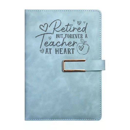 Engraved notebook pen Set Custom Logo Notepad Thick Business Office Stationery Leather Diary Text Personalized gift for Teacher