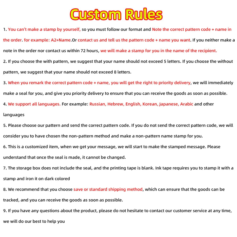 Customized Name Stamp Waterproof Toy Baby Student Clothes Chapter Wash not Faded Children's Seal Customized Stamp Gifts