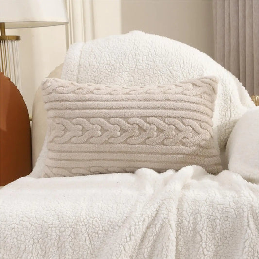 Super Soft Plush Pillow Cover Winter Throw Cushion Cover for Sofa and Bedside, Living Room Nordic Decorations Pillowcase