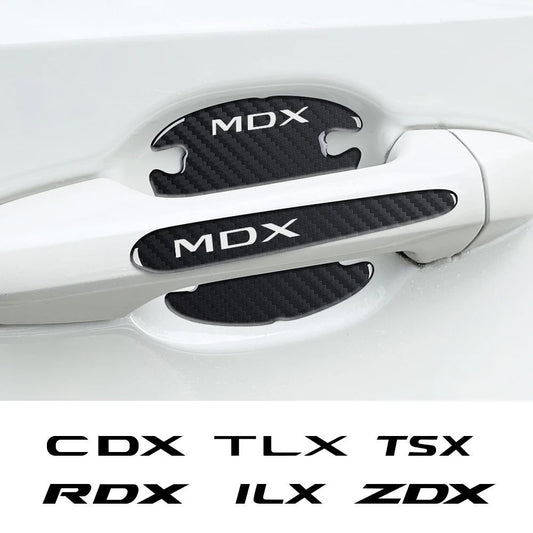 Car Door Handle Sticker Anti Collision Auto Exterior Accessories For Acura MDX RDX TSX TL ILX TLX NSX RL CDX RSX ZDX TLXL RLX