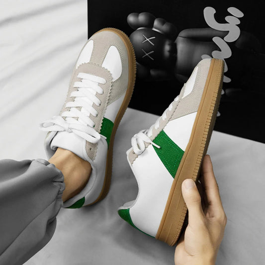 735 White Shoes for Man Casual Loafers for Men Shoes 2024 New Genuine Leather Men Sneakers Luxury Brand Flat Summer Woman Trend