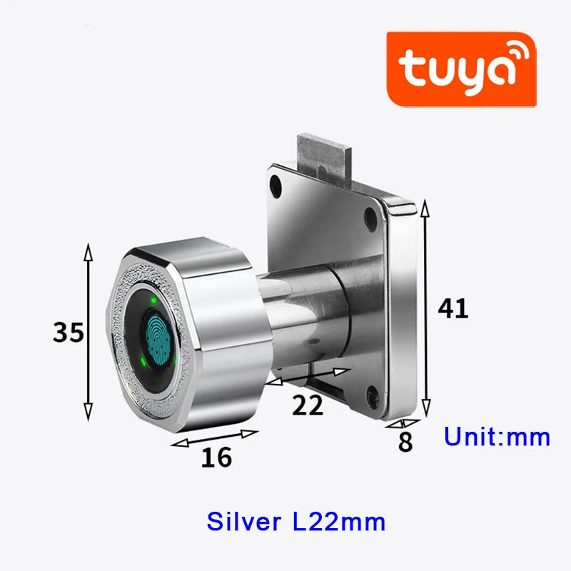 Tuya SmartLife APP Remote Control Smart Fingerprint Drawer Lock