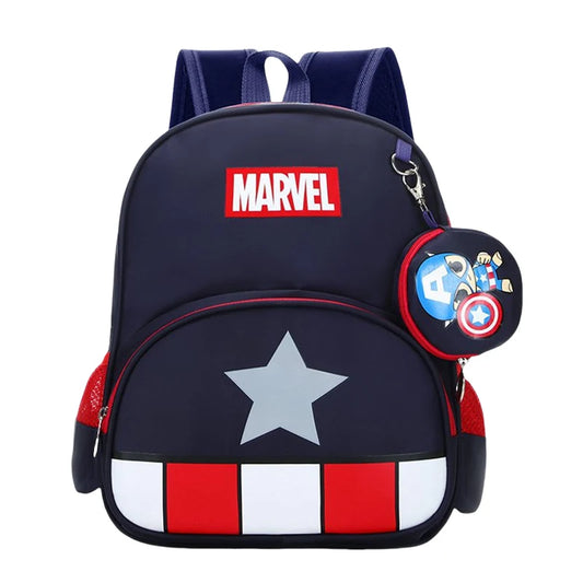 Anime Marvel Backpack Anime Figure Spider Man Iron Man Shoulder Bag Travel Schoolbag for Children Super Heroes Pupil School Bags