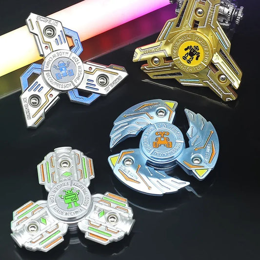 Colorful EDC Fidget Spinner Robot Mecha Transforming Hand Spinner ADHD Finger Spinners for Adult Stress Relief Fidget Toys