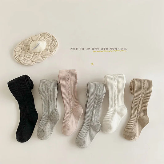 Baby Girl Tights Leggings Kids Pants Solid Cotton Child Pantyhose Casual Stockings Girls Toddler Dance Spring Clothes 0-8Yrs