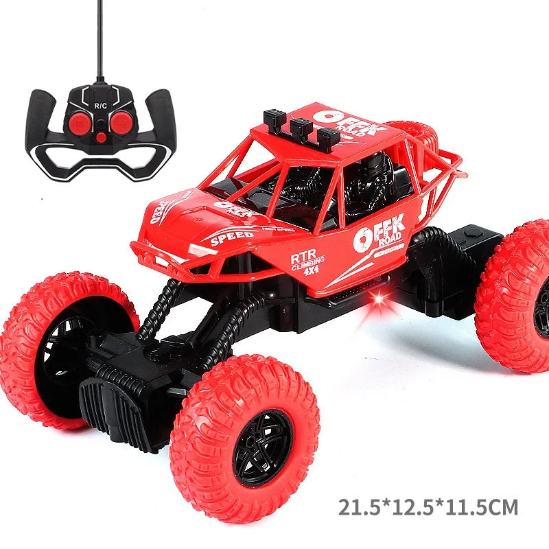 1 Pc 2Channels Children's Remote-Controlled Car Electric Off-Road High-Speed Drift Racing Boy Climbing Car Toy(Without Battery)