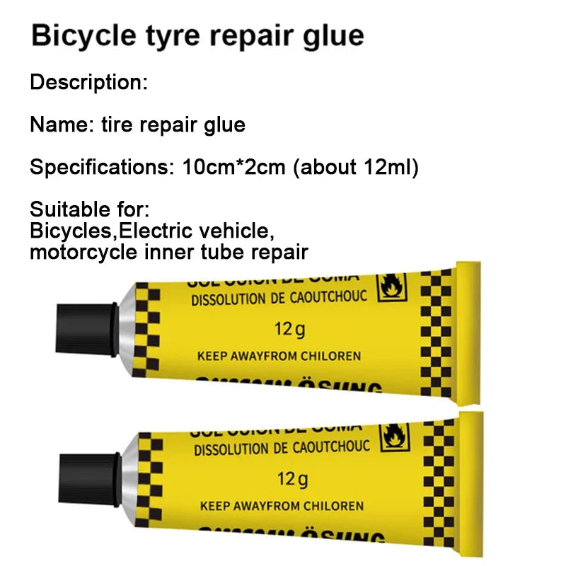 Motorcycle Bicycle Tire Repairing Glue Inner Tube Tire Repair Glues Single Cold Repair Glue Motorcycle Bicycle Car Repair Tool