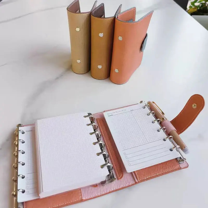 A6/A7/A8 Size Metal Spiral Rings Binder Clip Loose-Leaf Notebook DIY Scrapbook Planner Fill Paper Storage Folder Accessories