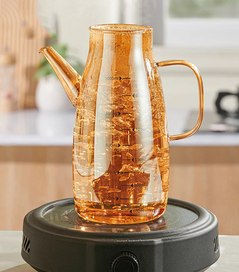 1000ml Oil Bottle Kitchen Glass Oil Pot Large Capacity Leak-Proof Pour Soy Vinegar Tank Oil Dispenser Kitchen Tools