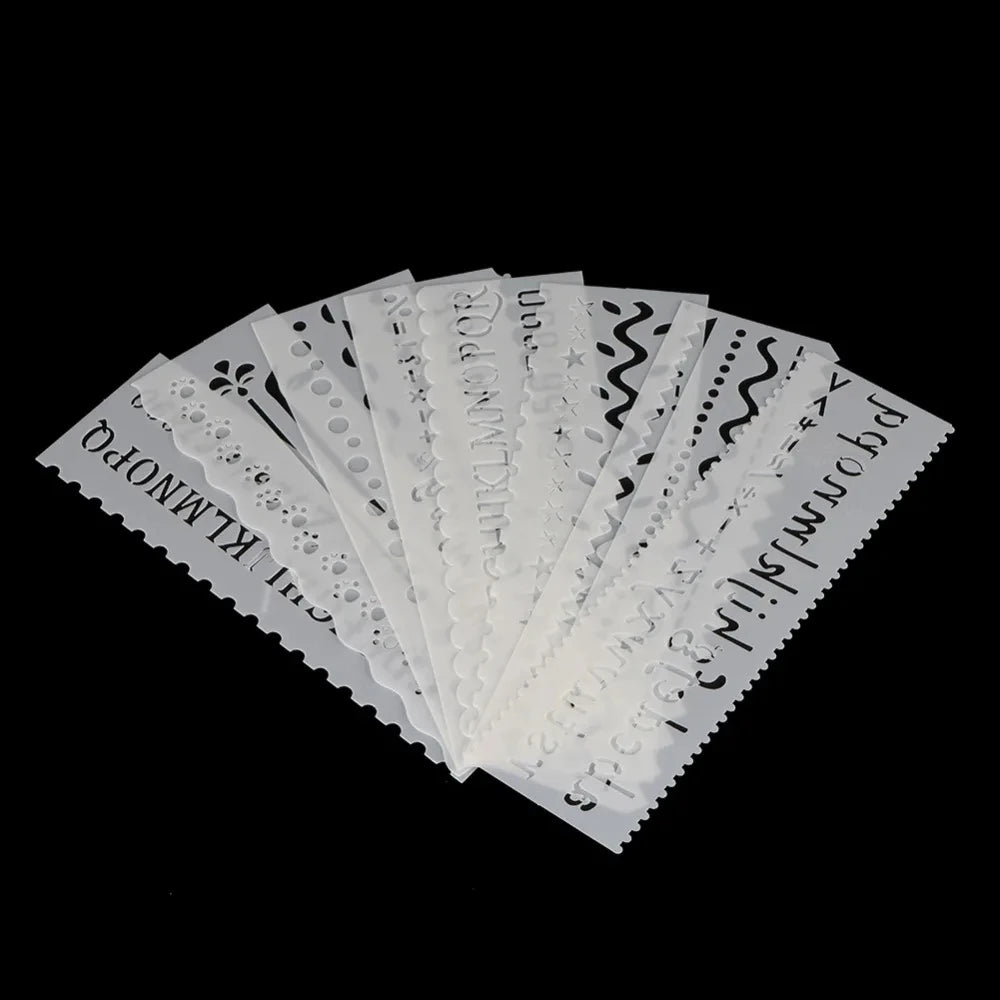 8Pcs/Set Alphabet Letters DIY Layering Stencils Painting Scrapbook Coloring Embossing Album Decorative Card Template