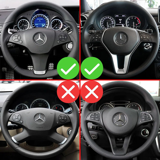 Car Steering Wheel Emblem Decoration Ring Stickers Cover For Mercedes Benz GLE CLA GLA W212 W246 W204 C117 W166 X204 Accessories