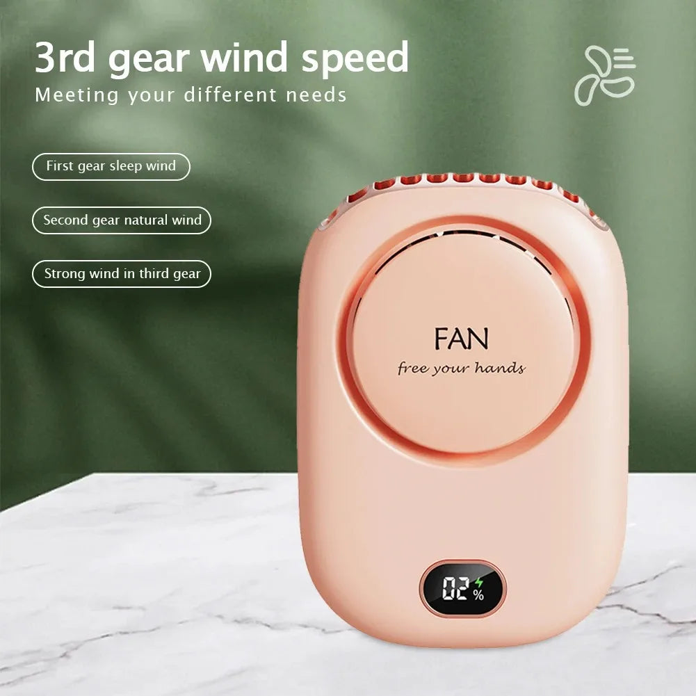 Xiaomi Portable Hanging Neck Fan Mini Cooling Waist Fans Bladeless USB Rechargeable Sports Cooler Fan For Outdoor Sports Travel