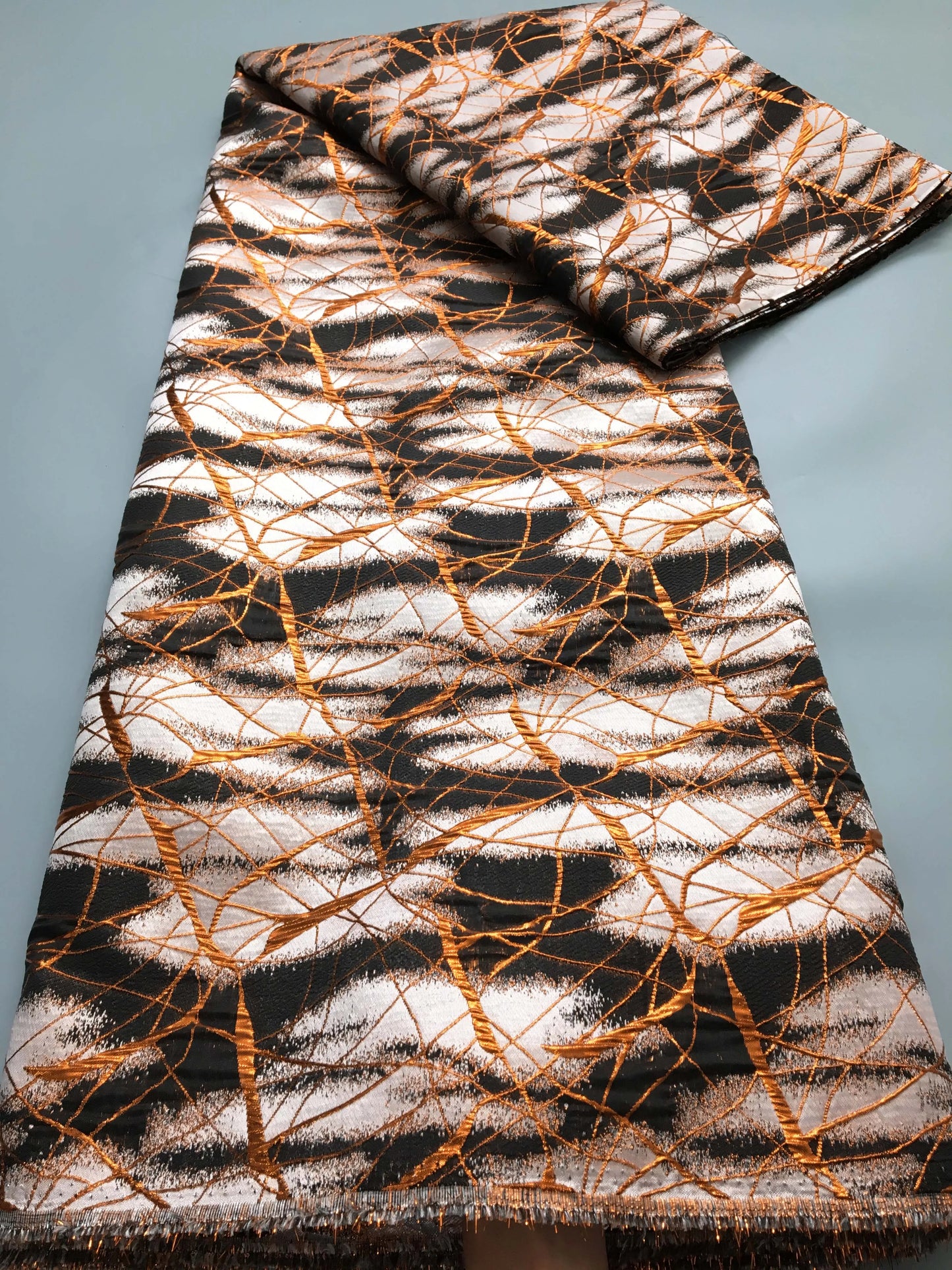 Kalume Latest French Jacquard Tulle Lace Fabric 2024 Best African Brocade Lace Fabric for Women Midi Party Prom Dresses F3327