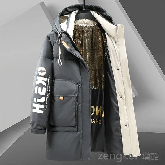 Big size men's Parkas clothing long loose casual trend man hooded plus size jacket winter jacket men 11XL 10XL coat men winter